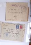 Classeur rouge contenant 93 lettres de la guerre d'Espagne provenant d'une collection primée en expo nationale dont censures et vignettes patriotiques