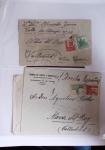 Classeur rouge contenant 93 lettres de la guerre d'Espagne provenant d'une collection primée en expo nationale dont censures et vignettes patriotiques