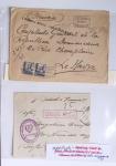 Classeur rouge contenant 93 lettres de la guerre d'Espagne provenant d'une collection primée en expo nationale dont censures et vignettes patriotiques