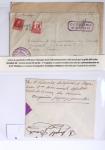 Classeur rouge contenant 93 lettres de la guerre d'Espagne provenant d'une collection primée en expo nationale dont censures et vignettes patriotiques