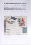 Classeur rouge contenant 93 lettres de la guerre d'Espagne provenant d'une collection primée en expo nationale dont censures et vignettes patriotiques