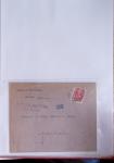 Classeur rouge contenant 93 lettres de la guerre d'Espagne provenant d'une collection primée en expo nationale dont censures et vignettes patriotiques
