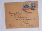 Classeur rouge contenant 93 lettres de la guerre d'Espagne provenant d'une collection primée en expo nationale dont censures et vignettes patriotiques