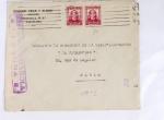 Classeur rouge contenant 93 lettres de la guerre d'Espagne provenant d'une collection primée en expo nationale dont censures et vignettes patriotiques