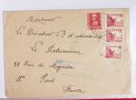 Classeur rouge contenant 93 lettres de la guerre d'Espagne provenant d'une collection primée en expo nationale dont censures et vignettes patriotiques