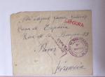 Classeur rouge contenant 93 lettres de la guerre d'Espagne provenant d'une collection primée en expo nationale dont censures et vignettes patriotiques