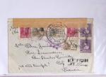 Classeur rouge contenant 93 lettres de la guerre d'Espagne provenant d'une collection primée en expo nationale dont censures et vignettes patriotiques