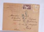 Classeur rouge contenant 93 lettres de la guerre d'Espagne provenant d'une collection primée en expo nationale dont censures et vignettes patriotiques
