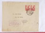 Classeur rouge contenant 93 lettres de la guerre d'Espagne provenant d'une collection primée en expo nationale dont censures et vignettes patriotiques