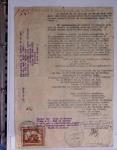 Dans un classeur bleu "exacompta" : timbres fiscaux de Cochinchine-taxes régionales Saïgon-Cholon sur 12 documents d'état-civil en matière indigène