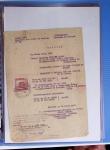 Dans un classeur bleu "exacompta" : timbres fiscaux de Cochinchine-taxes régionales Saïgon-Cholon sur 12 documents d'état-civil en matière indigène