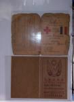 Classeur souple bleu : 1 passeport et 11 documents diplomatiques destinés au consulat de Packoï (1948)