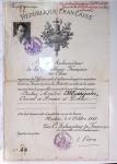 Classeur souple bleu : 1 passeport et 11 documents diplomatiques destinés au consulat de Packoï (1948)