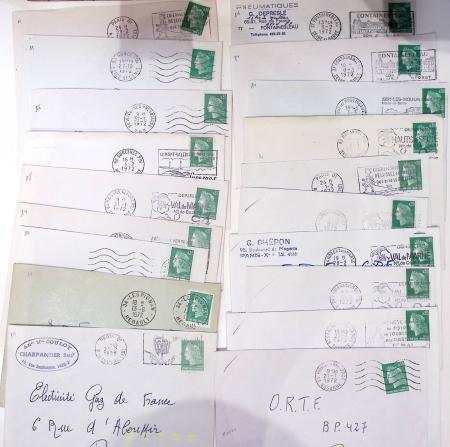 AUTOMATION DU COURRIER EN FRANCE : dans une boîte en bois de 50 cm x7 cm : plus de 600 lettres dont : MTM +MTE ; Test Mail : x 36 : CTA La Source