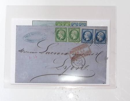 1860-1876, Lot de 17 lettres avec bonne partie maritime