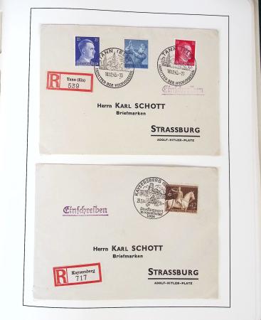 1849-1959, Collection bien fournie en album LEUCHTURM,