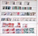 1950-2006env. Stock de neuf en cinq classeurs et une