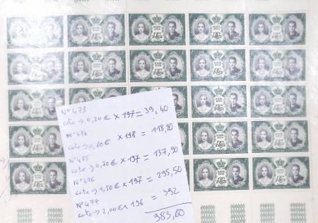 1885-1963, Stock de neuf ** proprement classé par numéro