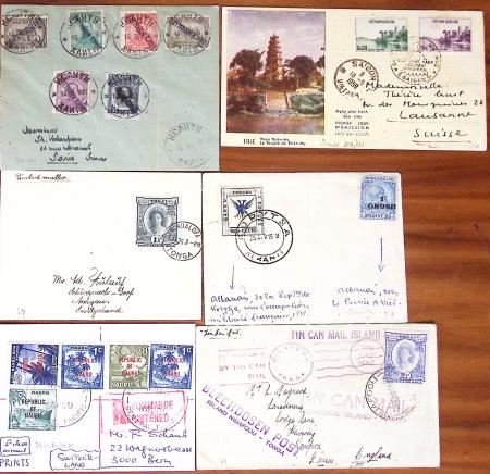 1855-1965 Selection of ca100 covers and cards showing