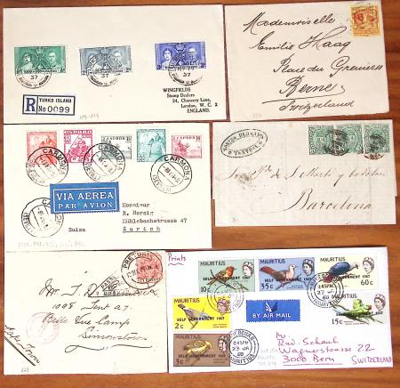 1855-1965 Selection of ca100 covers and cards showing