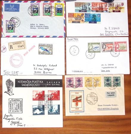 1855-1965 Selection of ca100 covers and cards showing