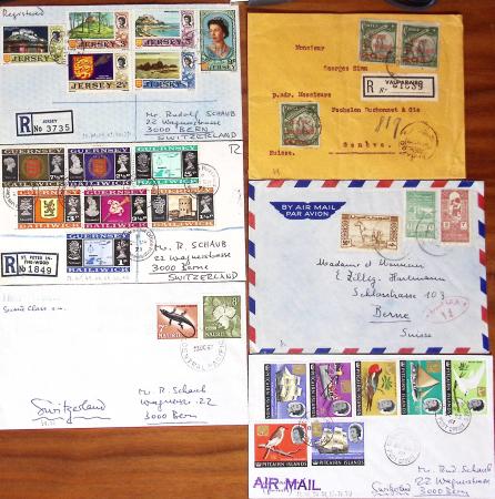 1855-1965 Selection of ca100 covers and cards showing