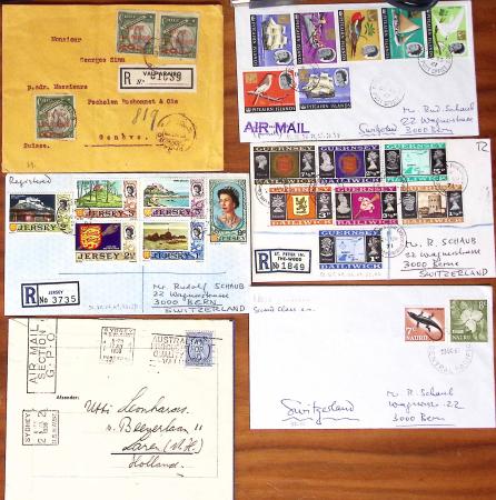 1855-1965 Selection of ca100 covers and cards showing