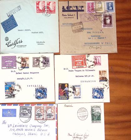 1855-1965 Selection of ca100 covers and cards showing