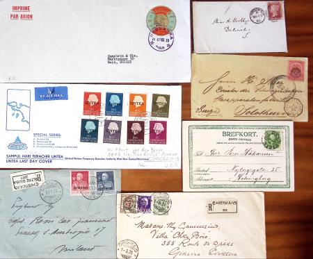 1855-1965 Selection of ca100 covers and cards showing
