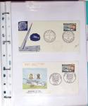 Nungesser et Coli. Collection de 50 documents dans une chemise plastique bleu clair dont 4 cartes postales d'époque, n°1523 épreuve de luxe,...