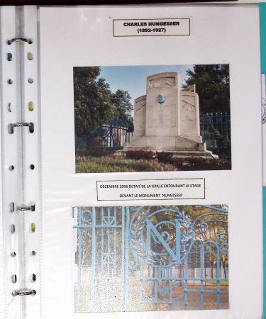 Nungesser et Coli. Collection de 50 documents dans une chemise plastique bleu clair dont 4 cartes postales d'époque, n°1523 épreuve de luxe,...