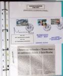 Nungesser et Coli. Collection de 50 documents dans une chemise plastique bleu clair dont 4 cartes postales d'époque, n°1523 épreuve de luxe,...