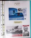 Nungesser et Coli. Collection de 50 documents dans une chemise plastique bleu clair dont 4 cartes postales d'époque, n°1523 épreuve de luxe,...