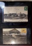 Album compact Safe brun contenant 92 cartes postales anciennes d'aviation et 14 vignettes, nombreux meetings dont porte-timbre Rouen aviation 1910,...