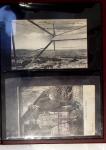 Album compact Safe brun contenant 92 cartes postales anciennes d'aviation et 14 vignettes, nombreux meetings dont porte-timbre Rouen aviation 1910,...