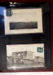 Album compact Safe brun contenant 92 cartes postales anciennes d'aviation et 14 vignettes, nombreux meetings dont porte-timbre Rouen aviation 1910,...