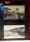 Album compact Safe brun contenant 92 cartes postales anciennes d'aviation et 14 vignettes, nombreux meetings dont porte-timbre Rouen aviation 1910,...