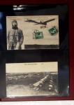 Album compact Safe brun contenant 92 cartes postales anciennes d'aviation et 14 vignettes, nombreux meetings dont porte-timbre Rouen aviation 1910,...
