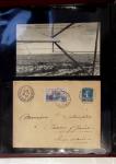 Album compact Safe brun contenant 92 cartes postales anciennes d'aviation et 14 vignettes, nombreux meetings dont porte-timbre Rouen aviation 1910,...