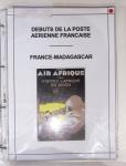 Album souple transparent de 34 plis de la ligne France-Madagascar dont Aéromaritime