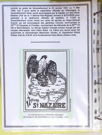 Classeur souple plastique jaune contenant 33 lettres de la Poche de Saint Nazaire avec AFF variés type Pétain, certains avec surcharge "taxe perçue"