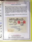 Classeur souple plastique jaune contenant 33 lettres de la Poche de Saint Nazaire avec AFF variés type Pétain, certains avec surcharge "taxe perçue"