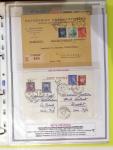 Classeur souple plastique jaune contenant 33 lettres de la Poche de Saint Nazaire avec AFF variés type Pétain, certains avec surcharge "taxe perçue"