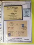 Classeur souple plastique jaune contenant 33 lettres de la Poche de Saint Nazaire avec AFF variés type Pétain, certains avec surcharge "taxe perçue"