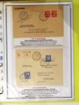 Classeur souple plastique jaune contenant 33 lettres de la Poche de Saint Nazaire avec AFF variés type Pétain, certains avec surcharge "taxe perçue"