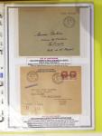 Classeur souple plastique jaune contenant 33 lettres de la Poche de Saint Nazaire avec AFF variés type Pétain, certains avec surcharge "taxe perçue"