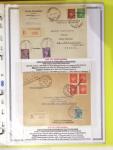 Classeur souple plastique jaune contenant 33 lettres de la Poche de Saint Nazaire avec AFF variés type Pétain, certains avec surcharge "taxe perçue"
