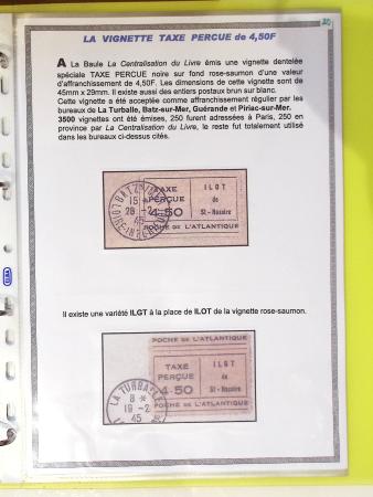 Classeur souple plastique jaune contenant 33 lettres de la Poche de Saint Nazaire avec AFF variés type Pétain, certains avec surcharge "taxe perçue"