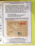 Classeur souple plastique jaune contenant 33 lettres de la Poche de Saint Nazaire avec AFF variés type Pétain, certains avec surcharge "taxe perçue"