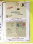 Classeur souple plastique jaune contenant 33 lettres de la Poche de Saint Nazaire avec AFF variés type Pétain, certains avec surcharge "taxe perçue"